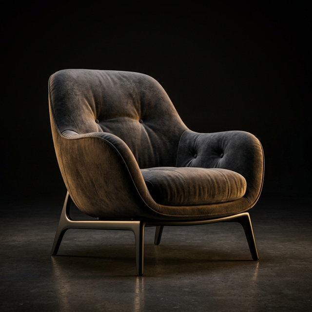 Luxury armchair 3D render