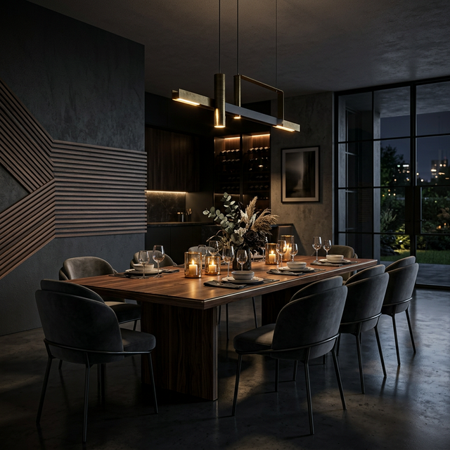 Modern dining set visualization