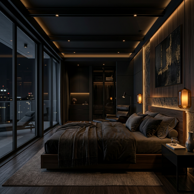 Luxury bedroom archviz